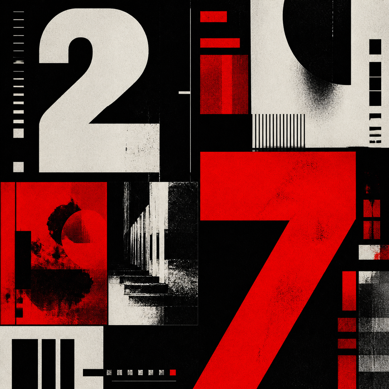 Brutalist grid album cover preview